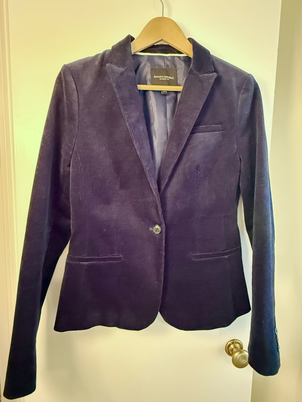 Banana Republic Navy Corduroy Blazer Classic Fit Women’s Size 6 - Picture 4 of 6